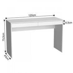 Escrivaninha 2 Gavetas Madri Nova Mobile Mel/preto