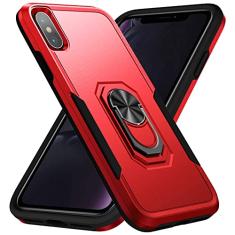 SORAKA Capa para iPhone XS Max com anel de apoio para os pés Capa rígida de PC Capa de TPU macio para amortecedores Capa iPhone XS Max Capa robusta