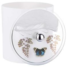 Lixeira Decorada Branca com Borboleta Azul