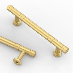 Asidrama Pacote com 10 maçanetas de armário de cozinha douradas de 96 mm, puxadores de armário de cozinha para puxadores de gaveta de armário