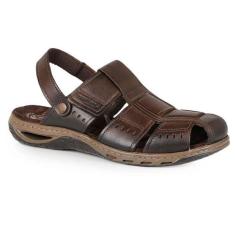 Sandália masculina couro Amortech Pegada