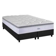 Cama Box King: Colchão Molas Ensacadas Herval Masterpocket Toledo + Base Crc Suede Gray(193X203)