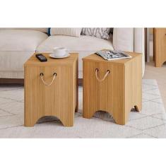 Kit 2 Banquetas Sala Jantar Kim 2 Un Preto-nature - Cimol