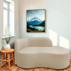 Divã Recamier Orgânico Tokyo 160cm Lado Direito Bouclé - Amarena Móvei