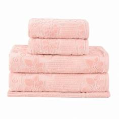 Buddemeyer Jogo de Toalhas Lollipop Gigante Rosa 5 peças