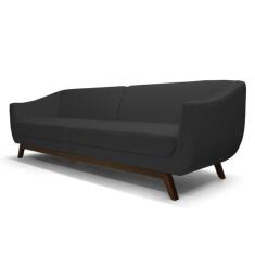 Sofá Atenas 3 Lugares 210cm C05 Corano Preto - Domi