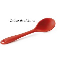 Colher de arroz grande vermelha em silicone alta qualidade 28cm MimoStyle