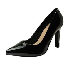Scarpin Salto Alto Fino Luiza Sobreira Verniz Preto Mod. 4099