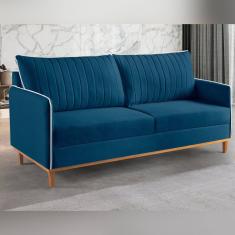 Sofá Living 2 Lugares Persa Exala Sofisticação e Conforto Azul