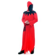 Fantasia de Morte Sandrenta Adulto Com Capuz Duplo Halloween - Sulamer