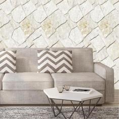 Papel Parede Pedras Mármore Tons Claro Adesivo Sala Quarto - LRP