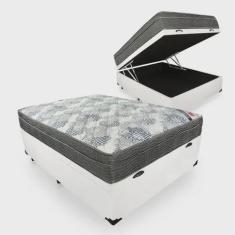 Cama Box Com Baú Casal + Colchão De Molas Ensacadas - Ortobom - iso Su