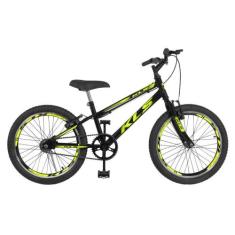 Bicicleta Aro 20 Kls Free Gold V-Brake Mtb, Preto, Amarelo