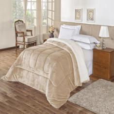 Coberdrom Everest casal padrão manta sherpa lã carneiro 1 peça cáqui -