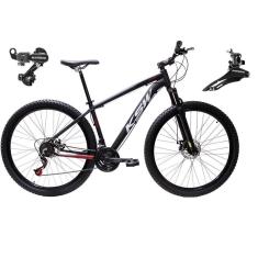 Bicicleta Aro 29 Ksw Xlt Alumínio 24v Câmbios Shimano Tz Freios a Disco Suspensão Dianteira-Unissex