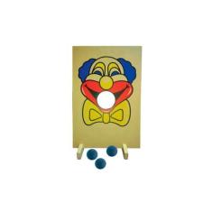 Brinquedos Educativos - Jogo Palhaço Bocão 52x35cm 3 Bolas - Sonho de 