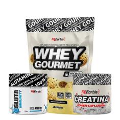 Kit Whey Protein Gourmet Refil + Creatina 300g + Gluta Immunity 150g - FN Forbis-Unissex