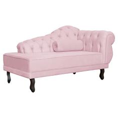 Divã Recamier Larissa Suede Lado Esquerdo - - Ds Estofados