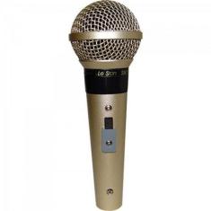 Microfone Profissional Com Fio Cardioide Sm58 P4 Champanhe Leson