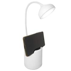 Luminaria de Mesa Abajur Touch Screen LED Flexivel Recarregavel Suporte Celular Articulada Lampada Iluminaçao