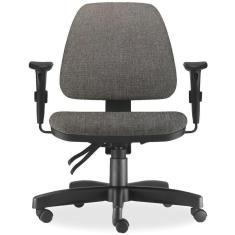 Cadeira De Escritório Giratória Executiva Ergonômica Sky L02 Linho Cinza Escuro - Lyam Decor