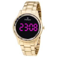 Relógio CHAMPION feminino digital dourado CH48019H