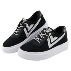 Tenis Casual Feminino Ajuste Cadarço Detalhe Costura Lateral Palmilha Gel Confortavel Leve