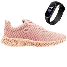 Tênis Feminino Esportivo Caminhada Academia Leve e Confortável + Relógio Pulse-Feminino