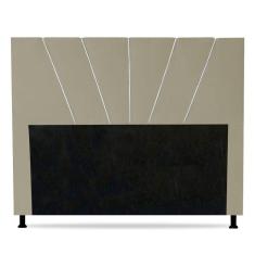 Cabeceira Cama Box Casal King Size Dallas 195cm Corano Bege