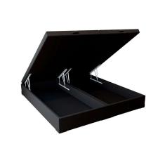 base para cama box queen martin premium com baú suede (47x158x198) preta
