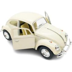 Miniatura Coleção Fusca Bege 1967  Clássico Escala 1/32 - Kinsmart