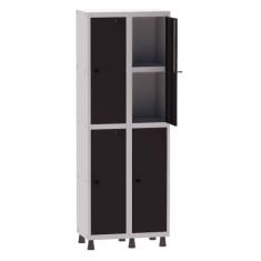 Armário Guarda Volume Locker Roupeiro 2 Vãos 04 Portas Com Prateleira 