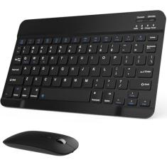 Teclado Sem Fio Bluetooth Recarregável Com Mouse