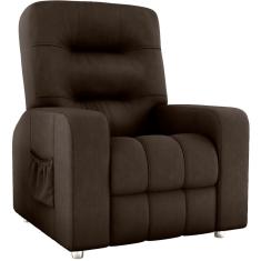 Poltrona do Papai Reclinável Matrix Azera Em Tecido Suede Marrom