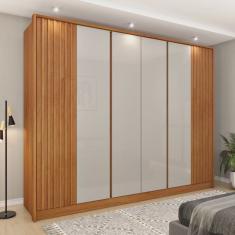 Guarda Roupa Casal Ripado 6 Portas 6 Gavetas 275cm Espresso Móveis