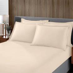 Jogo De Cama Buettner King Malha Liso 3 Peças Image Perola