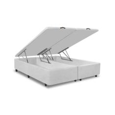 Base Box Baú Basic Queen Bipartido Yescasa Provença Cinza