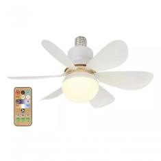 Ventilador De Teto Silencioso Luminária Led Controle Remoto Bivolt