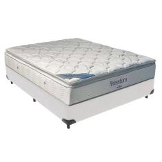 Cama Box Branco E Colchão Freedom Molas Ensacadas Casal Ortobom