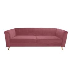 Sofá Chesterfield Camel 2,30M - Suede Rose / Recepção, moveis, sala, d