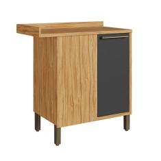 Balcão de Cozinha Canto Reto com 1 Porta e Tampo 100% Mdf Vicenza Espr