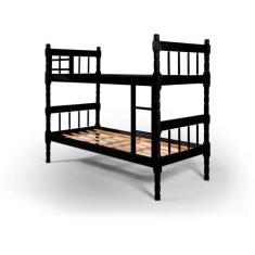 Beliche Torneada 6 Milão 90 cm com Grade e Escada em Madeira Maciça Ta