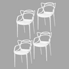 Conjunto 4 Cadeiras Allegra Neew House Branco