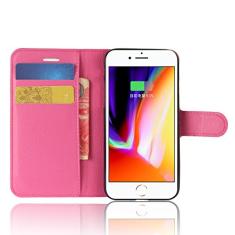 Capa para iPhone 7/iPhone 8, capa carteira flip de couro PU premium com compartimento para cartão, suporte e fecho magnético [capa interior à prova de choque de TPU] Compatível com iPhone 7/iPhone 8