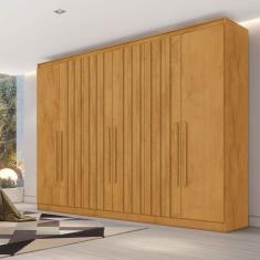 Guarda-Roupa Oxford 6 Portas 6 Gavetas com Ripado 100% Mdf Peroba - Mademarques
