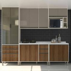 Cozinha Completa Madeira Luciane Línea Mocca e Avelã