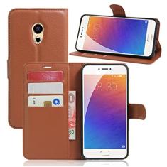 NEKOYA Capa carteira MEIZU Pro 6, capa carteira flip de couro PU premium com compartimento para cartão, suporte e fecho magnético [capa interior à prova de choque de TPU] Compatível com MEIZU Pro 6