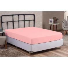Lençol Casal 100% Algodão com Elástico Prime Percal 200 Fios Cama Box 