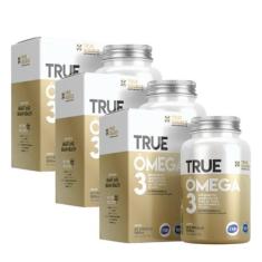 3x True Ômega 3 EPA 840mg DHA 520mg True Source 60 Cápsulas , Sem Sabo