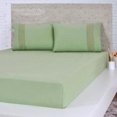 Lençol Solteiro Bella Cama Malha 100% Algodão 88x188x30cm